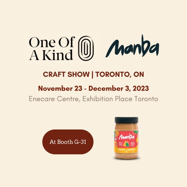 Only 1 week until the One Of A Kind Show in Toronto! This time, we're bringing something special - a limited edition of our irresistible ChocoManba! Don't miss out on this unique Manba experience. 

See you there!

 #OneOfAKindShow #OOAK23 #peanutbutter #faitauquebec #ChocoManba