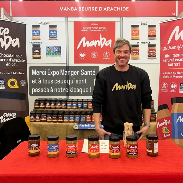 Merci Expo Manger Santé et merci à tous ceux qui sont passés à notre kiosque ! #spicypeanutbutter #ddmanba